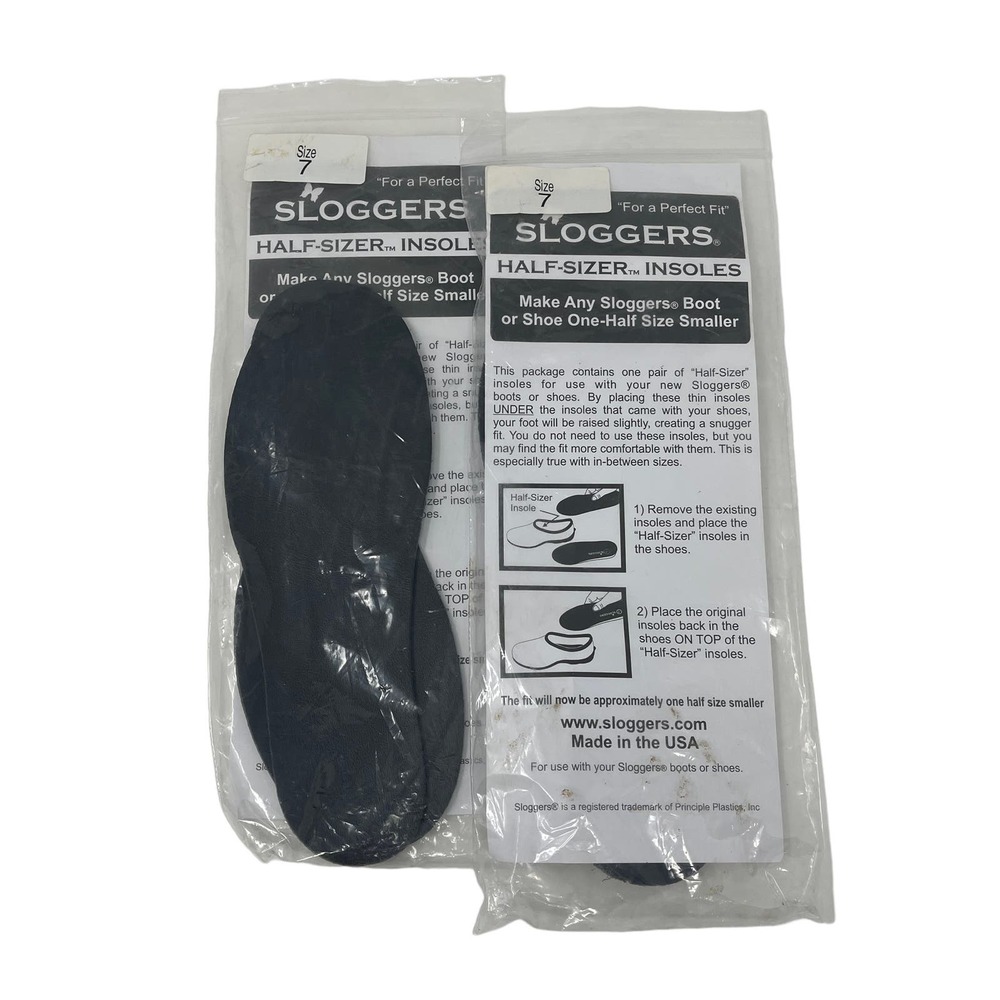 SLOGGERS Clog Womens Sz 7 Half-Size Insoles Inserts - Make Half Size Smaller NEW